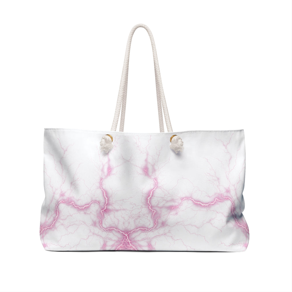 DollMania Weekender Bag — Large White Travel Tote with Rope Handles