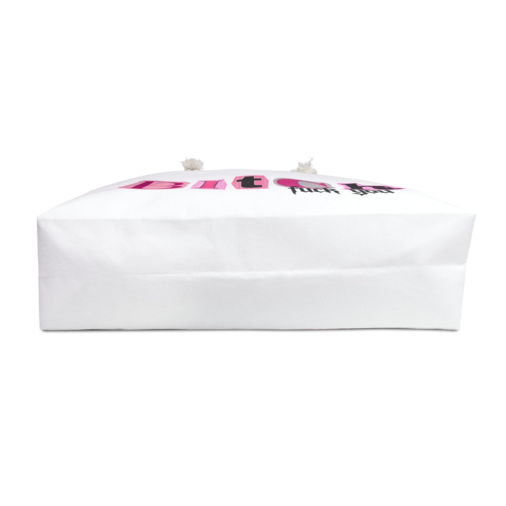 DollMania Weekender Bag — Large White Travel Tote with Rope Handles