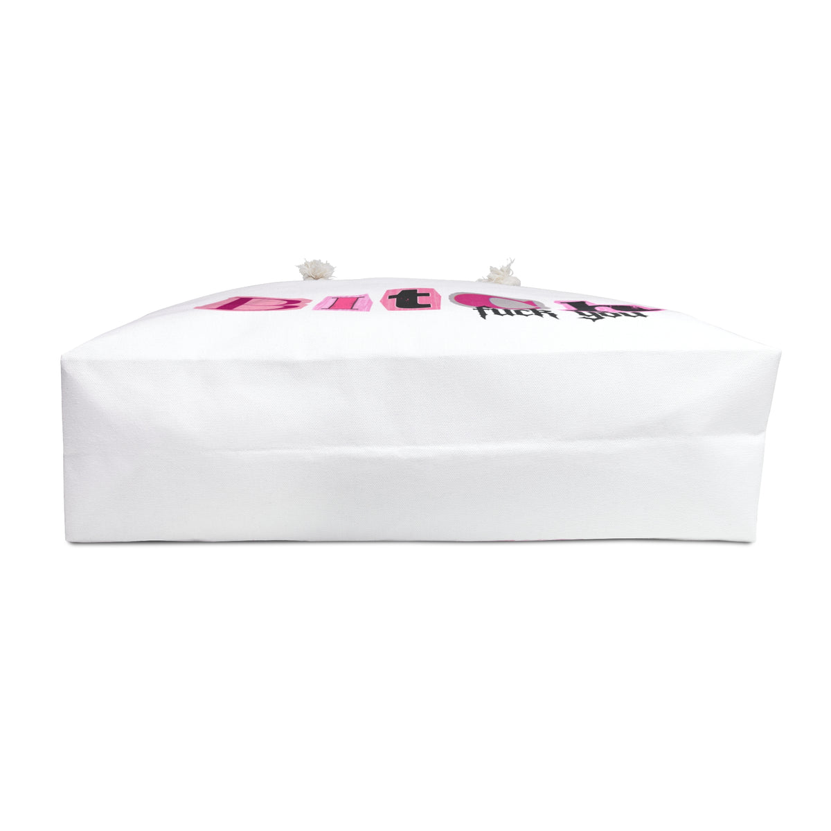 DollMania Weekender Bag — Large White Travel Tote with Rope Handles